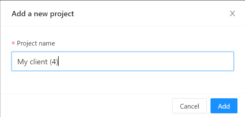 adding a new project in blocks