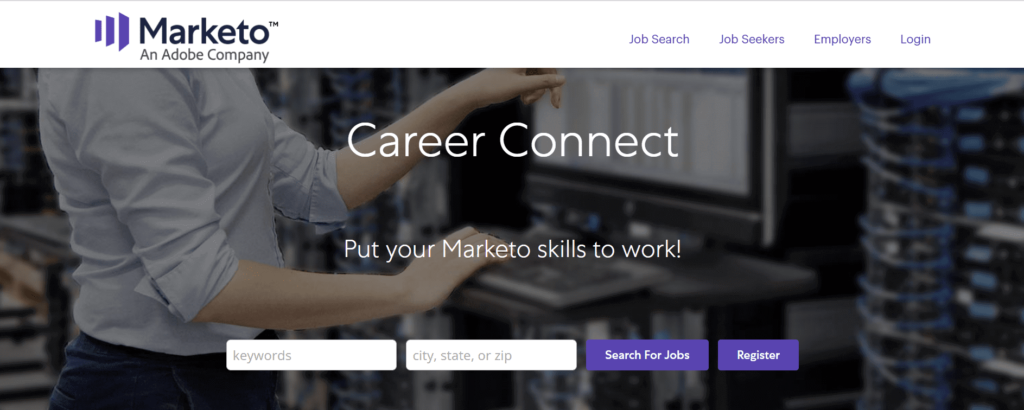 Marketo Career Connect main page