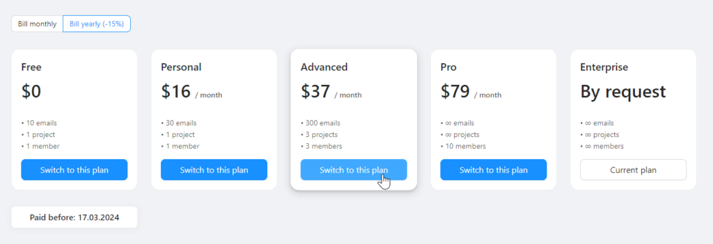 various Blocks pricing plans