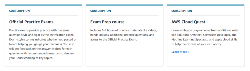 Paid preparation resources for getting a SaaS certification by AWS