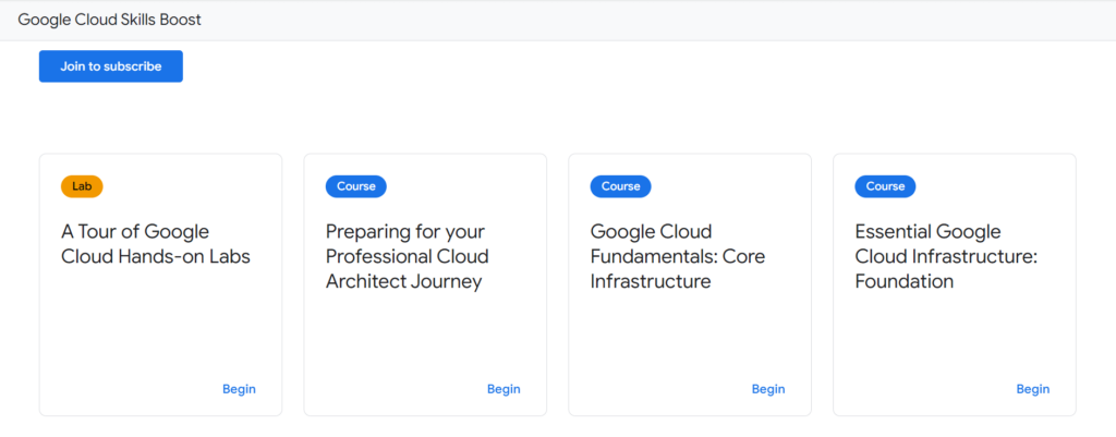 Google Cloud Skill Boost program for preparing for the SaaS certification