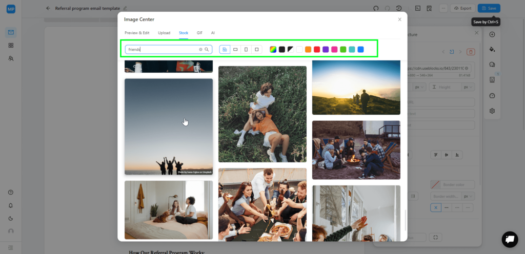 Free image stock center in Blocks