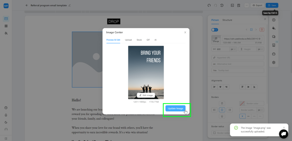 Updating newsletter banner in Blocks