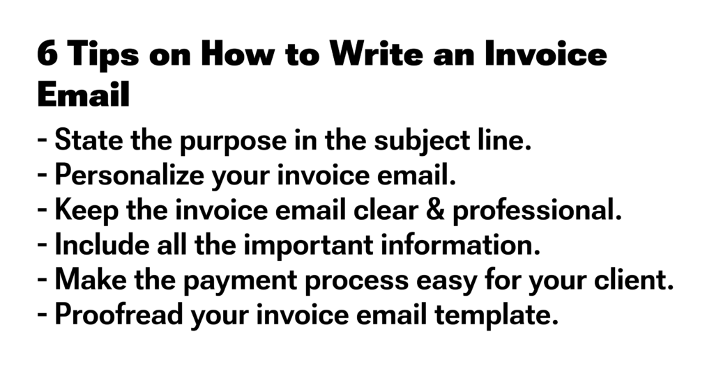 6 tips on how to write an invoice email